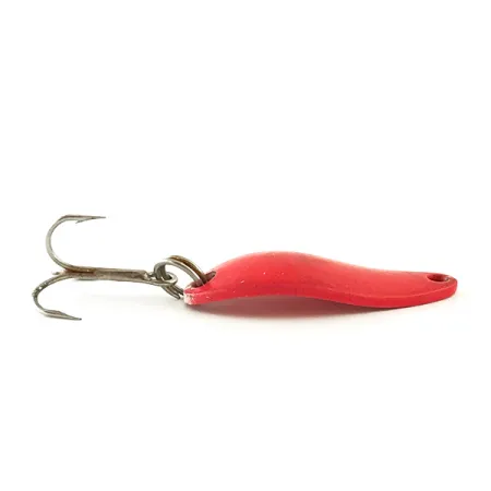 Vintage Luhr Jensen Krocodile Stubby UV, 1/4oz Red UV Glow in UV light, Fluorescent fishing spoon #6350