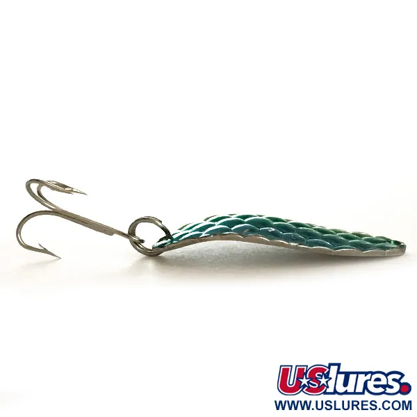 Vintage Acme Little Cleo, 1/3oz Blue / Green / Gold / Nickel fishing spoon #6355