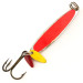 Vintage   Bay de Noc Swedish pimple UV, 1/4oz Red / Yellow / Nickel fishing spoon #6358