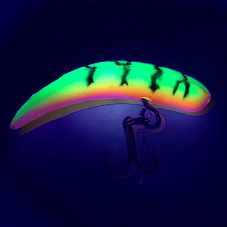 Yakima Bait FlatFish F4 UV, 3/64oz Fire Tiger fishing lure #6751