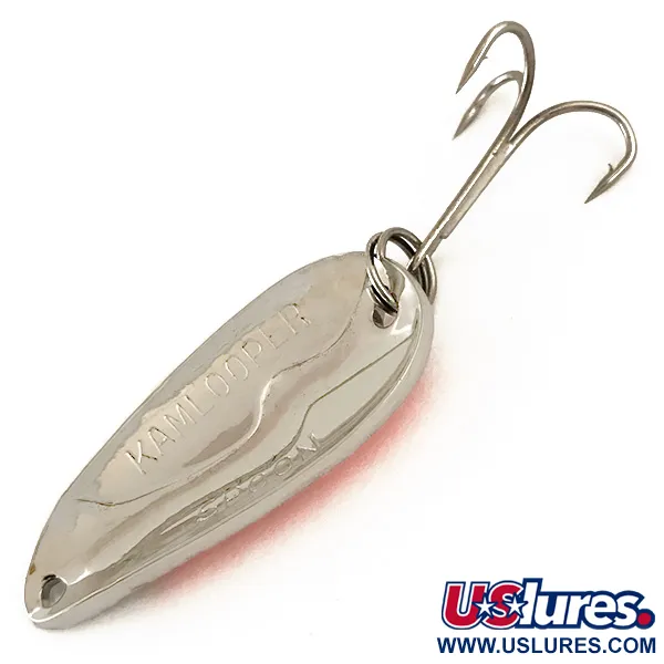 Vintage  Acme Kamlooper UV, 2/5oz Nickel / Orange fishing spoon #6362