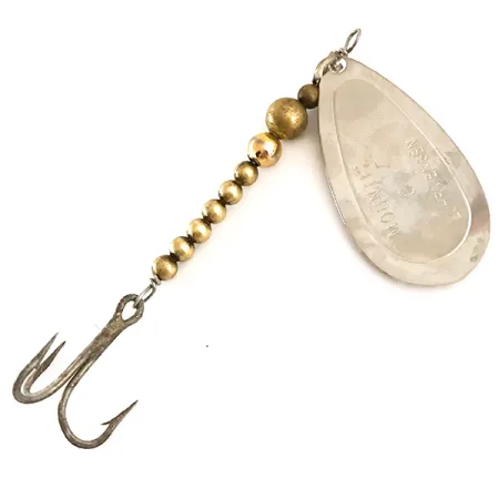 Vintage Luhr Jensen Mounti, 1/3oz Brass / Nickel spinning lure #6368