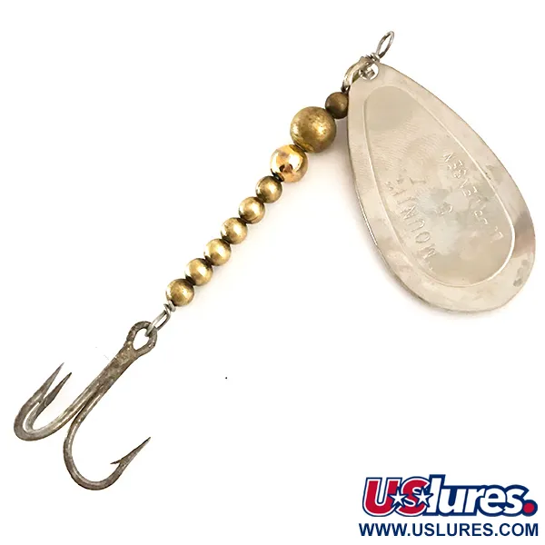Vintage   Luhr Jensen Mounti, 1/3oz Brass / Nickel spinning lure #6368