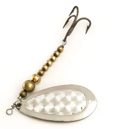 Vintage Luhr Jensen Mounti, 1/3oz Brass / Nickel spinning lure #6368