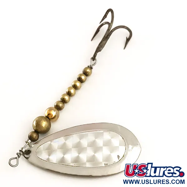 Vintage   Luhr Jensen Mounti, 1/3oz Brass / Nickel spinning lure #6368