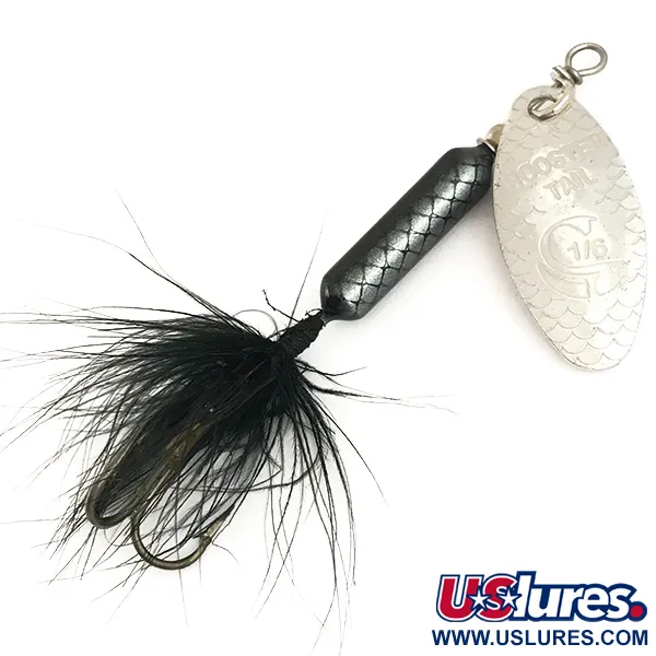  Yakima Bait Worden’s Original Rooster Tail, 3/16oz Nickel / Black spinning lure #6374