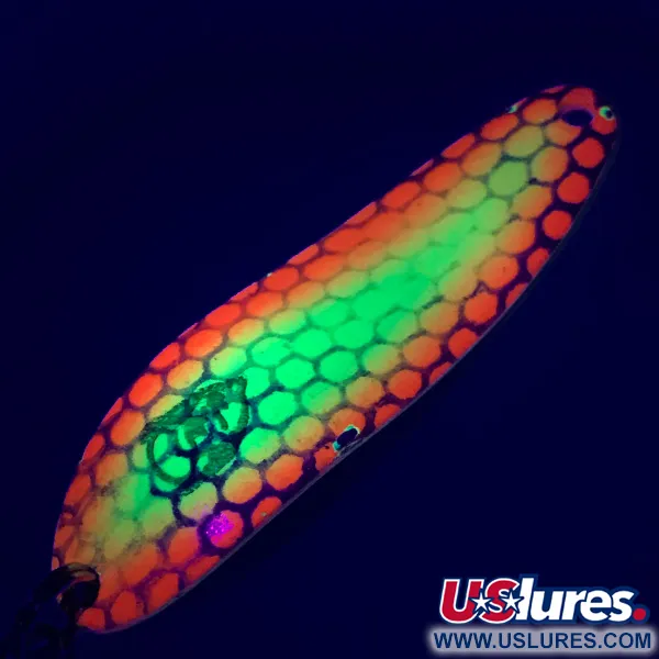 Vintage  Eppinger Dardevle Cop-E-Cat 7300 UV, 1/3oz Yellow / Orange / Nickel fishing spoon #6377