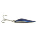 Vintage  Luhr Jensen Krocodile Stubby, 1/2oz Nickel / Blue fishing spoon #6382
