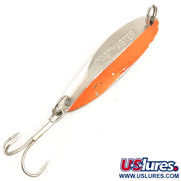 Vintage  Acme Kastmaster UV, 3/8oz Nickel / Orange fishing spoon #6392