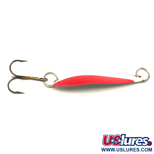   Blue Fox Strobe Tear Drop Spoon, 2/5oz Red / White / Nickel fishing spoon #6399