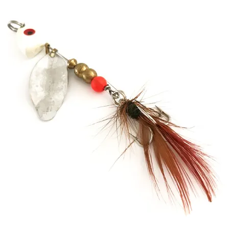 Vintage Mepps Lusox 1, 1/3oz Nickel / Red spinning lure #6403