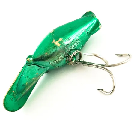 Vintage Luhr Jensen Hot Shot 30, 3/16oz Green Metallic fishing lure #6415