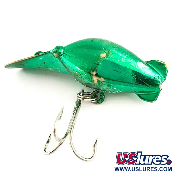 Vintage   Luhr Jensen Hot Shot 30, 3/16oz Green Metallic fishing lure #6415