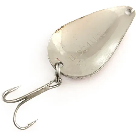 Vintage Yakima Bait Worden’s Wob Lure , 2/5oz Red / White / Nickel fishing spoon #6418
