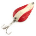 Vintage  Yakima Bait Worden’s Wob Lure , 2/5oz Red / White / Nickel fishing spoon #6418