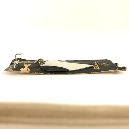 Nebco FlashBait 266, 1/3oz White / Black / Nickel fishing spoon #6421