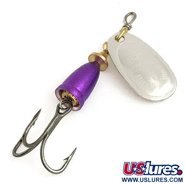 Blue Fox Super Vibrax 1, 1/8oz Silver / purple spinning lure #6424