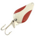 Vintage  Acme K.O. Wobbler, 1/2oz Red / White / Nickel fishing spoon #6425