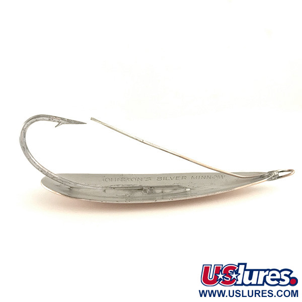 Vintage   Weedless Johnson Silver Minnow, 1oz Copper / Silver fishing spoon #6432