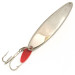 Vintage   Bay de Noc Swedish pimple, 1/2oz Nickel / Red fishing spoon #6440