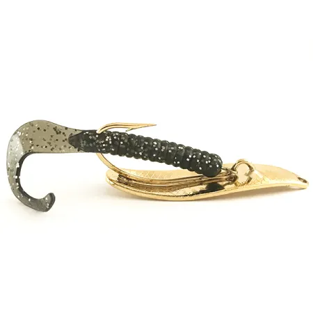 Vintage Mepps Timber Doodle 1, 2/5oz Gold / Black fishing spoon #6441