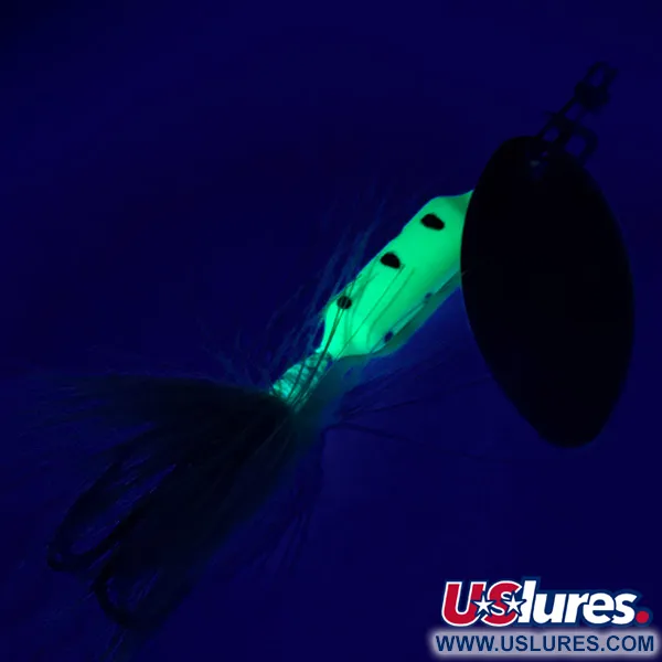 Vintage  Yakima Bait Worden’s Original Rooster Tail UV, 1/16oz Chartreuse / Gold spinning lure #6448