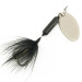 Vintage  Yakima Bait Worden’s Original Rooster Tail, 1/8oz Black / Silver spinning lure #6450