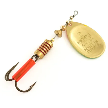 Mepps Aglia 3 Fluo UV, 1/4oz Fluo Tiger spinning lure #6456