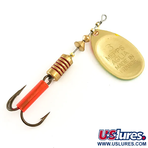 Mepps Aglia 3 Fluo UV, 1/4oz Fluo Tiger spinning lure #6456