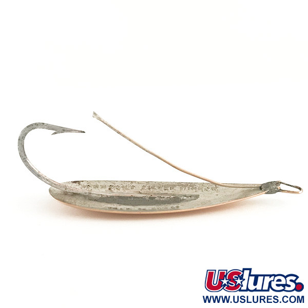 Vintage   Weedless Johnson Silver Minnow, 2/5oz Copper / Silver fishing spoon #6459