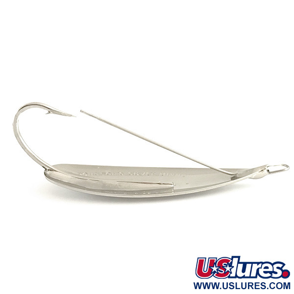 Vintage    Weedless Johnson Silver Minnow, 1/2oz Silver fishing spoon #6460