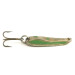 Vintage  Luhr Jensen Hot Shot W, 1/4oz Nickel / Green / Gold fishing spoon #6466