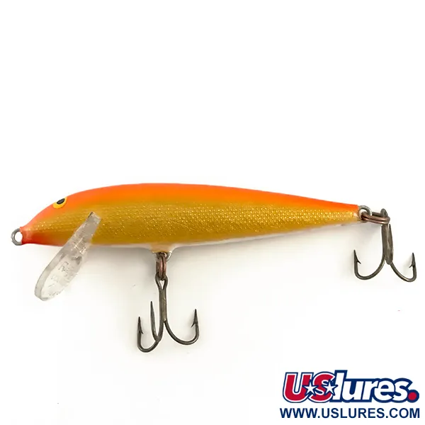 Vintage Rapala Countdown UV, 2/5oz Orange / Gold fishing lure #6471