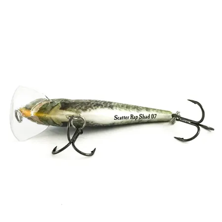 Vintage Rapala Scatter Rap Shad SCRS07, 1/4oz BGL Live Bluegill fishing lure #6475