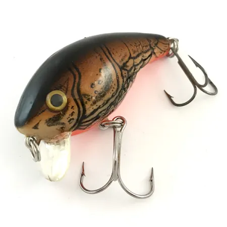 Vintage Mann's Bait  Mann's Mid 1- Minus Shallow Running, 2/5oz SB333 Brown crawFish fishing lure #6479