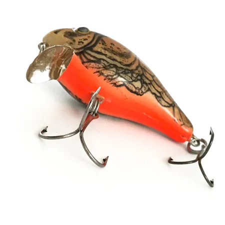 Vintage Mann's Bait  Mann's Mid 1- Minus Shallow Running, 2/5oz SB333 Brown crawFish fishing lure #6479