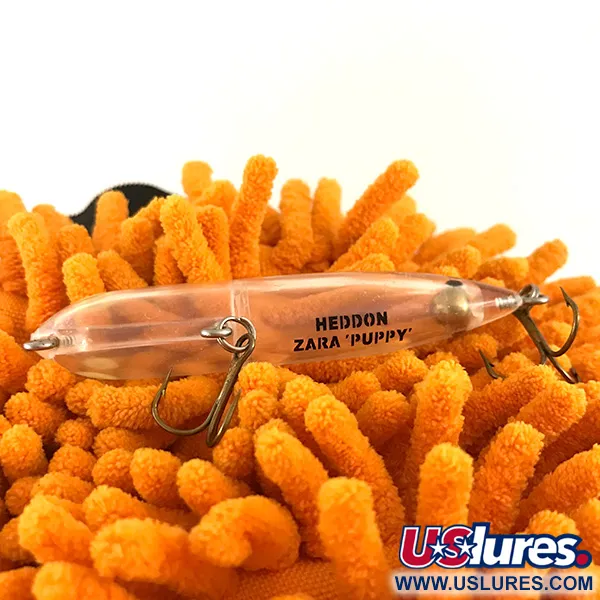 Vintage   Heddon ZARA PUPPY, 1/4oz Transparent fishing lure #6483