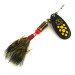 Vintage   Mepps Black Fury 3 Dressed (squirrel tail), 1/4oz Black / Yellow spinning lure #6494