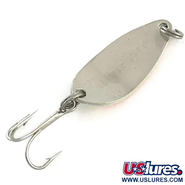 Vintage Seneca Little Cleo UV, 1/8oz Fire Tiger / Nickel fishing spoon #6497