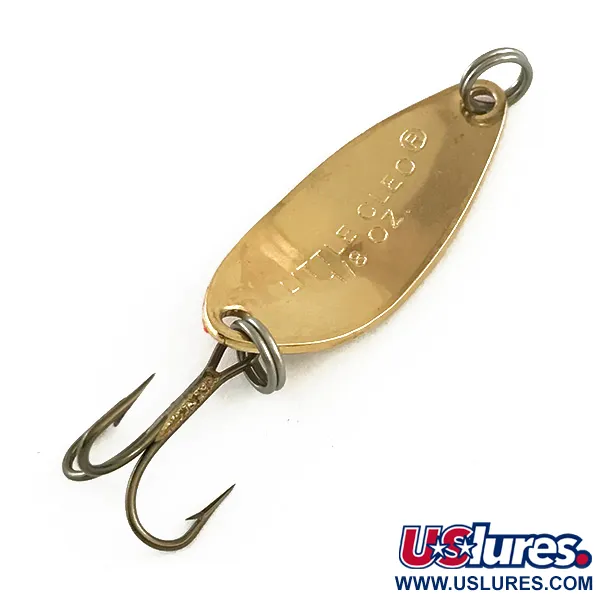 Vintage   Acme Little Cleo, 1/8oz Gold / Orange fishing spoon #6498