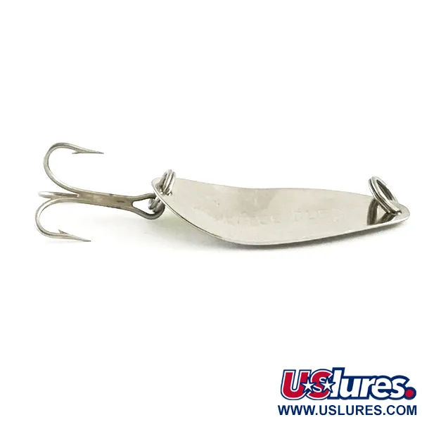 Vintage Seneca Little Cleo UV, 1/16oz Nickel / Green fishing spoon #6499