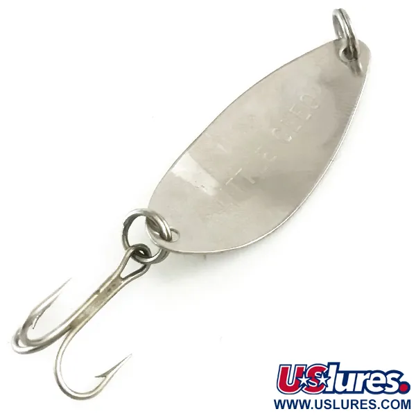 Vintage Seneca Little Cleo UV, 1/16oz Nickel / Green fishing spoon #6499
