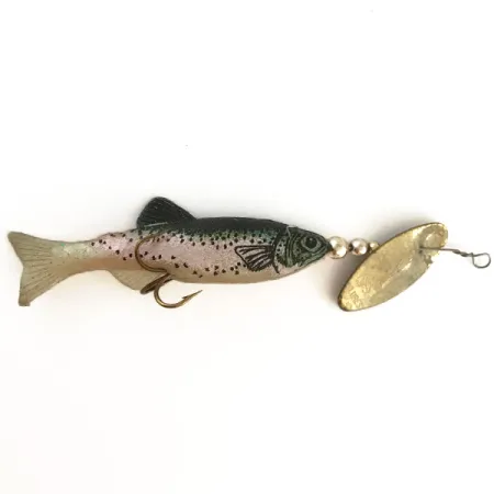 Vintage Renosky Lures Renosky Sonic Swing Minnow, 3/16oz Brass / Rainbow Trout spinning lure #6515