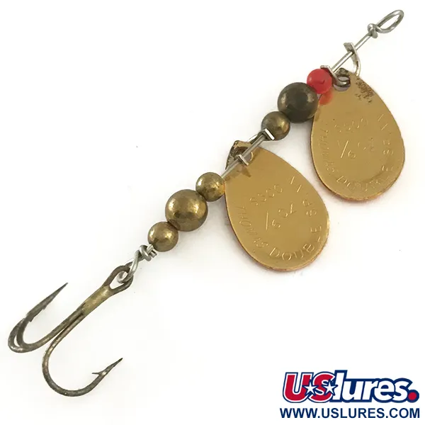 Vintage Thomas Double Spinn, 3/16oz Gold / Red spinning lure #6532