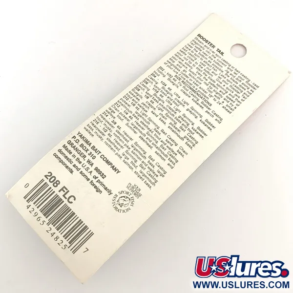  Yakima Bait Worden’s Original Rooster Tail, 1/8oz Nickel spinning lure #6534