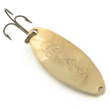 Vintage Seneca Little Cleo (Hula Girl), 1/2oz Gold / Red fishing spoon #6539