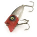 Vintage   Heddon Baby Lucky 13, 1/3oz Red / White / Silver fishing lure #6550