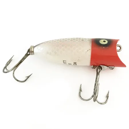 Vintage Heddon Baby Lucky 13, 1/3oz Red / White / Silver fishing lure #6550