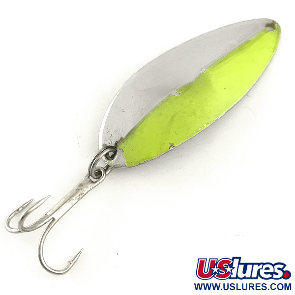 Vintage   Acme Little Cleo, 1/2oz Nickel / Green fishing spoon #6555