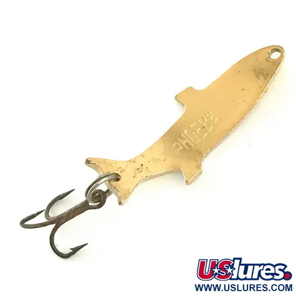 Vintage Acme Phoebe, 3/32oz Brown Trout / Gold fishing spoon #6559